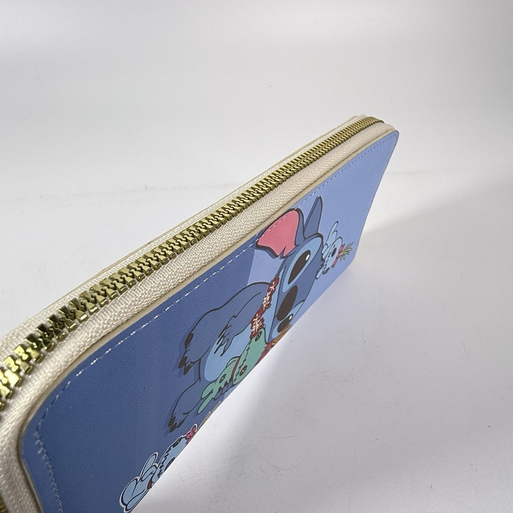 Disney Lilo & Stitch Blue Pink Zip Around‎ Wallet with Character Design - Picture 3 of 7